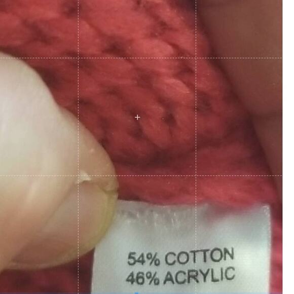 Woven Heart Open Stitch Crochet Pullover Sweater Long Sleeve HOT Pink LARGE - Picture 3 of 4